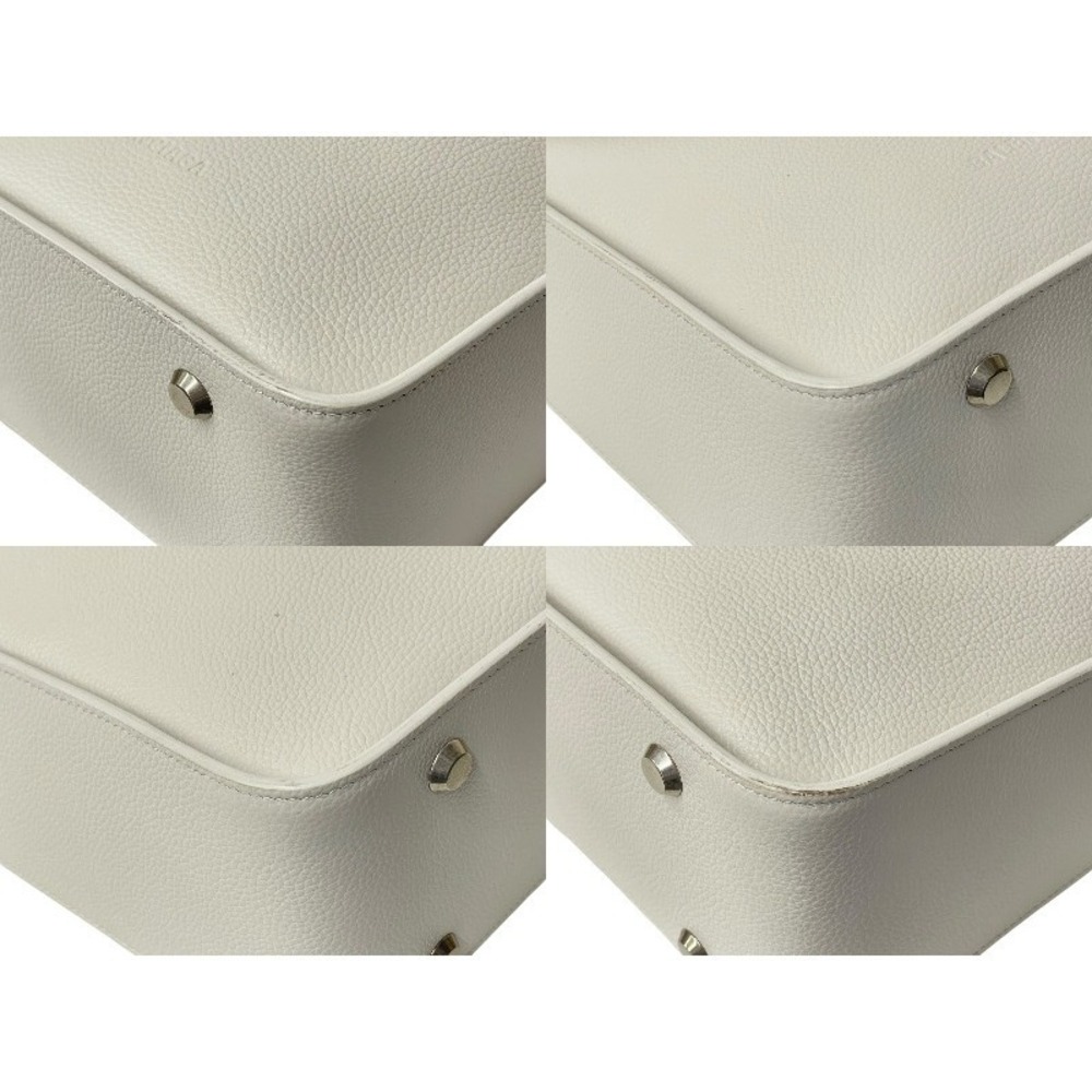 BALENCIAGA North South Tote Bag Shoulder Bag White Leather - Picture 5 of 10